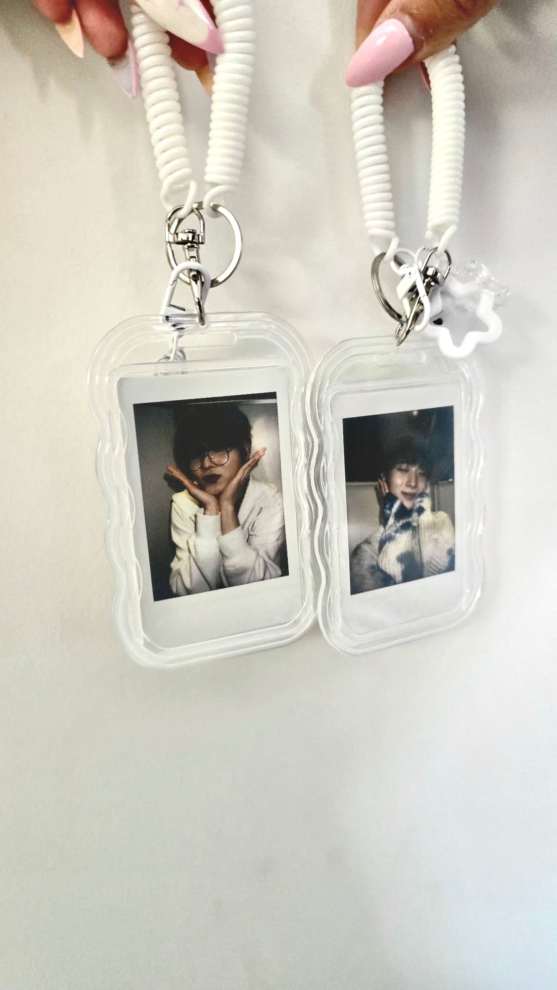 Hard shell white photocard holder