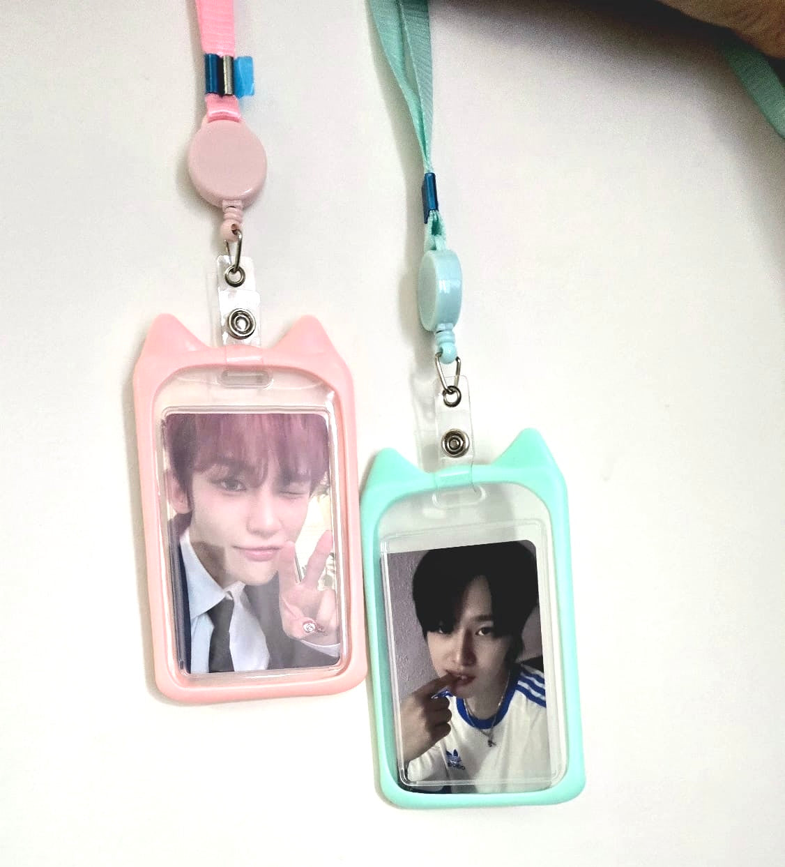 Cat hard shell photocard holder and lanyard