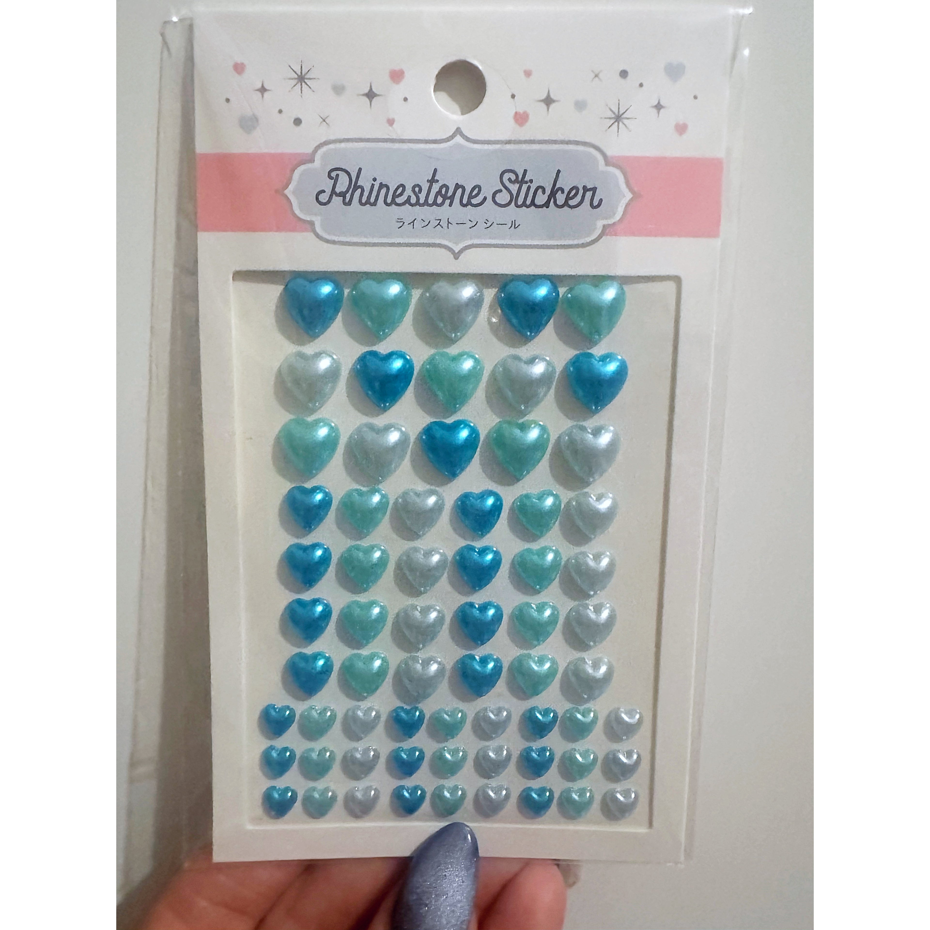 Pearl heart deco stickers