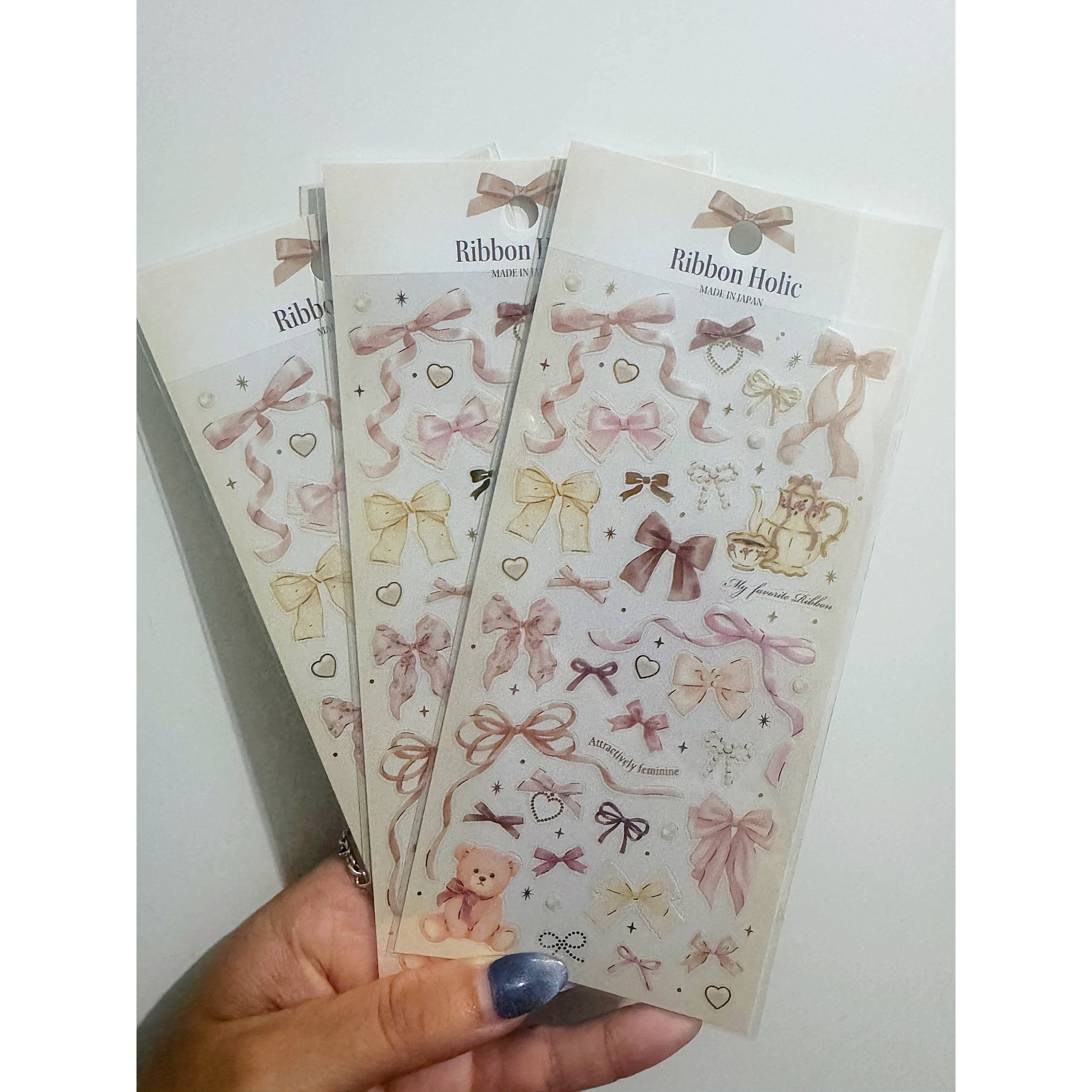 Ribbon deco stickers